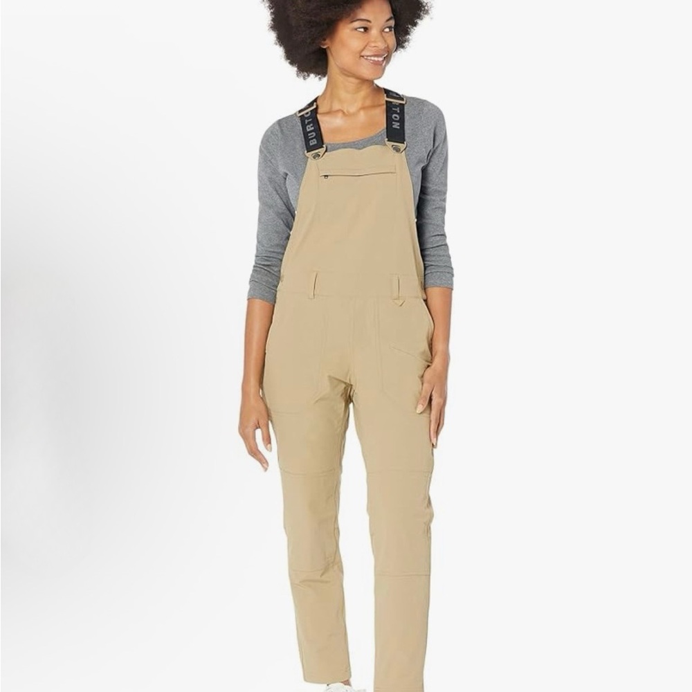 Burton Multipath women’s khaki breathable stretch overalls size 27